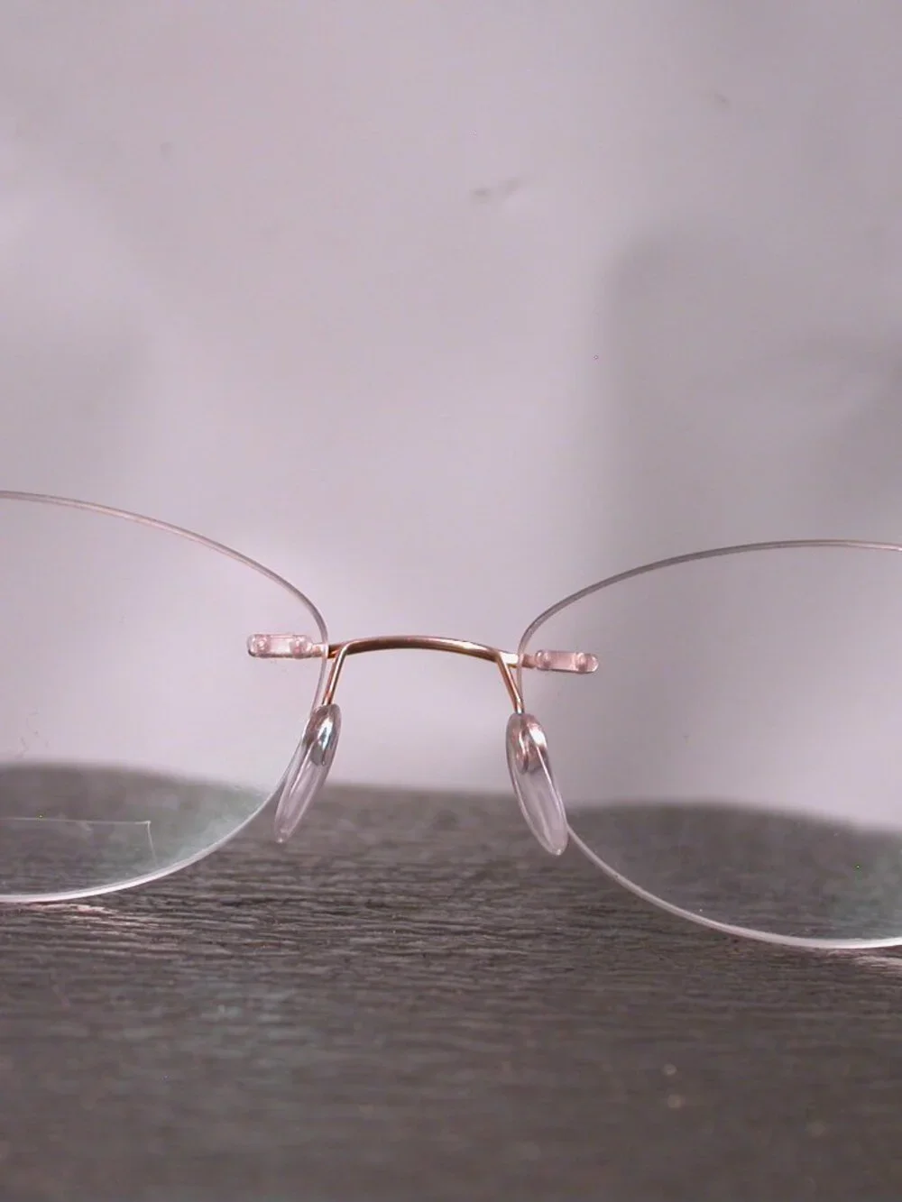 Silhouette Titan Frameless Red and Gold Wire Eyeglasses Made in Austria